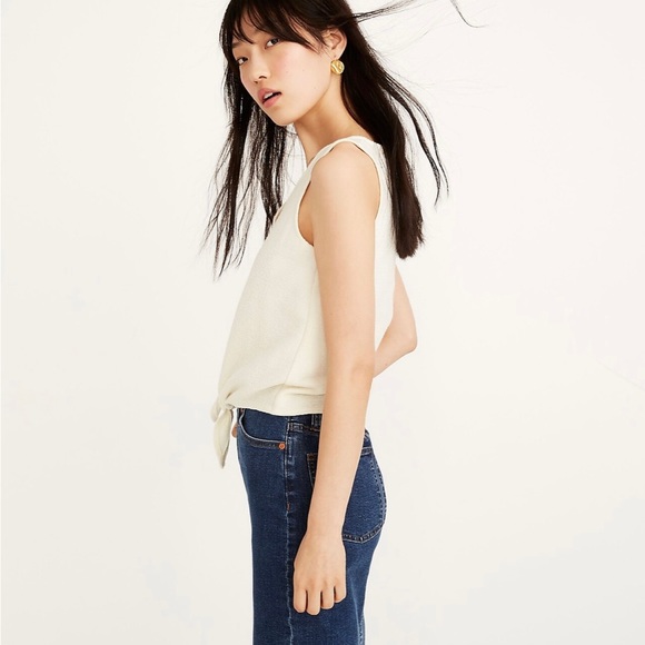 Madewell - Texture & Thread Button-Front Tie Tank Top / Size XL - Picture 3 of 5